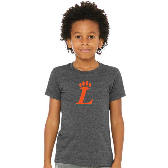 Loveland Paw T-Shirt on Deep Heather- YOUTH--Lemons and Limes Boutique