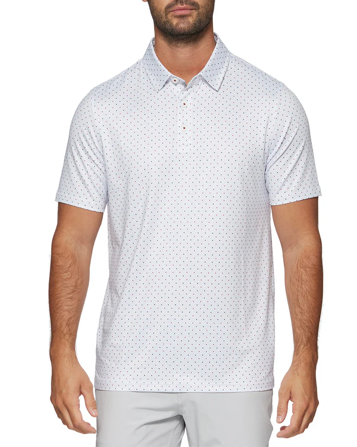 Montrose Star & Dot Print Shirt in White-Lemons and Limes Boutique