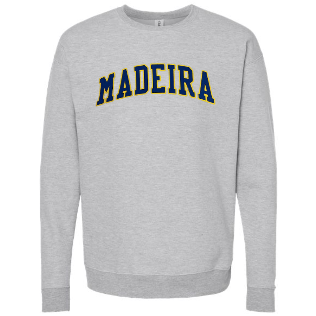 Two Color Madeira Crewneck Sweatshirt on Athletic Gray--Lemons and Limes Boutique