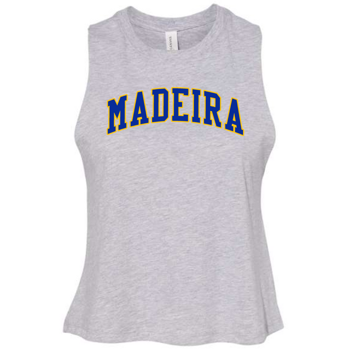 Madeira 2 Color Curved Crop Tank on Athletic Gray-Lemons and Limes Boutique