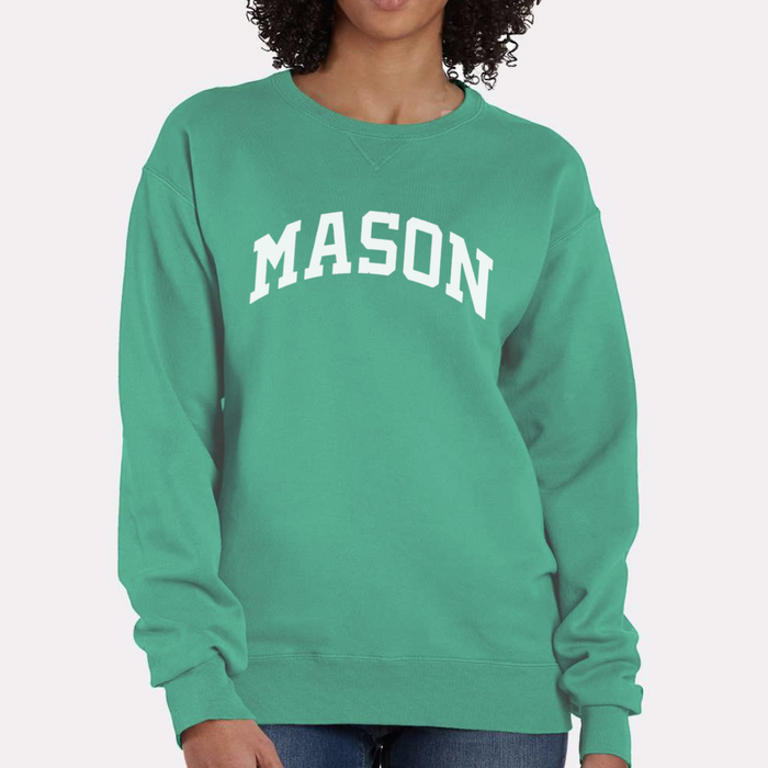 Mason Curved Comfort Wash Sweatshirt on Green--Lemons and Limes Boutique