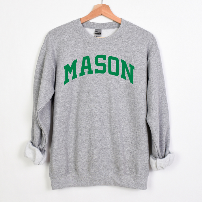 Mason Curved Sweatshirt (multiple colors)-Apparel-Grey-Small-Lemons and Limes Boutique