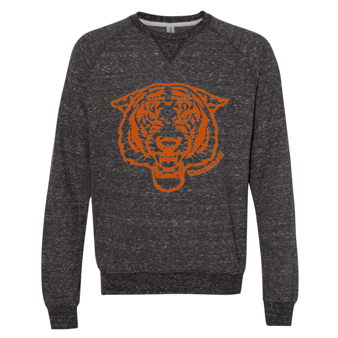 Womens Tiger Face Crew- Bengals PRO SHOP ONLY-Lemons and Limes Boutique