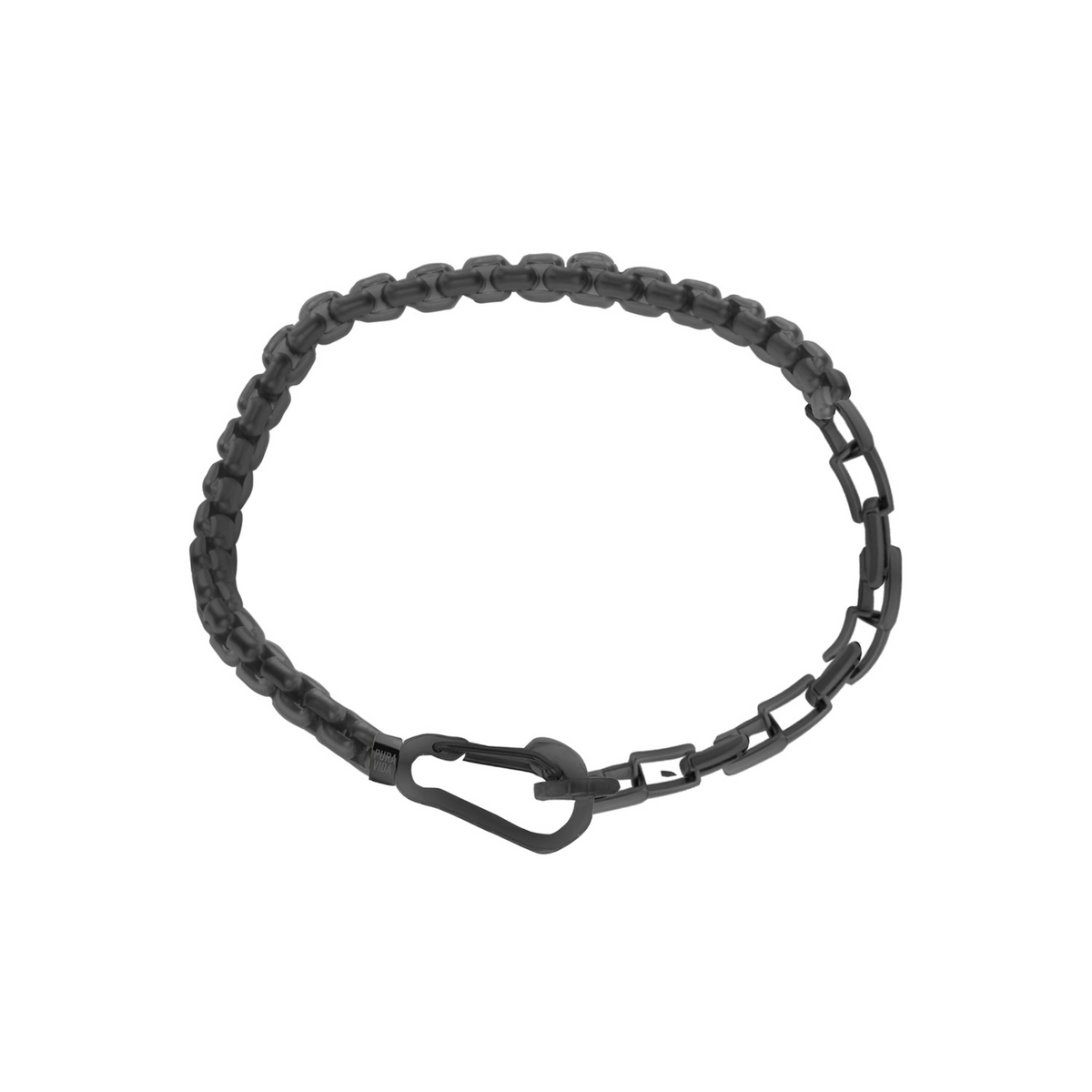 Men's Carabiner Clasp Chain Bracelet in Black Pura Vida-Lemons and Limes Boutique