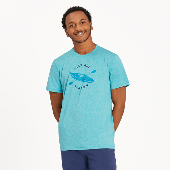 Men's Active Tee Just Add Water in Island Blue--Lemons and Limes Boutique