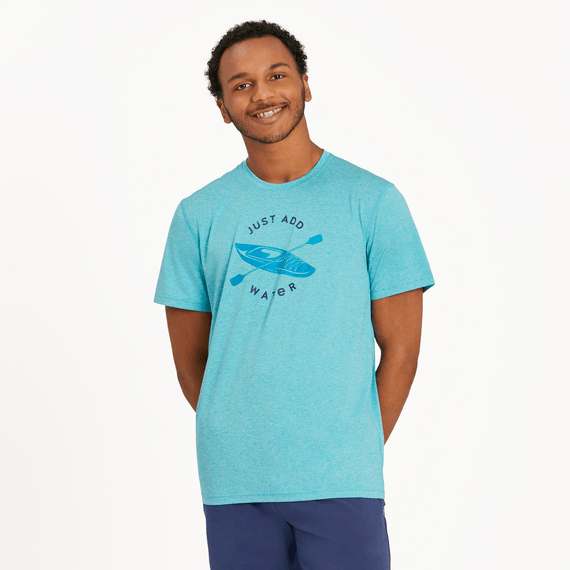 Men's Active Tee Just Add Water in Island Blue-Lemons and Limes Boutique