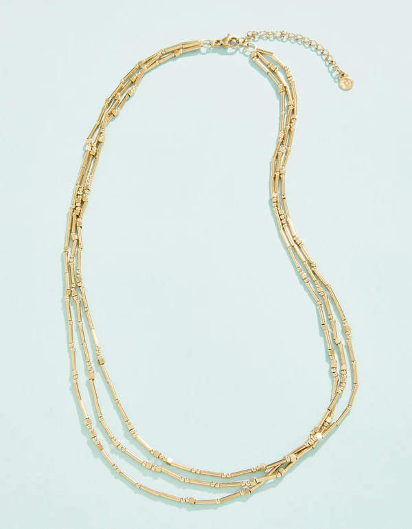 Mermazing Layered Necklace, 17" in Gold Spartina--Lemons and Limes Boutique
