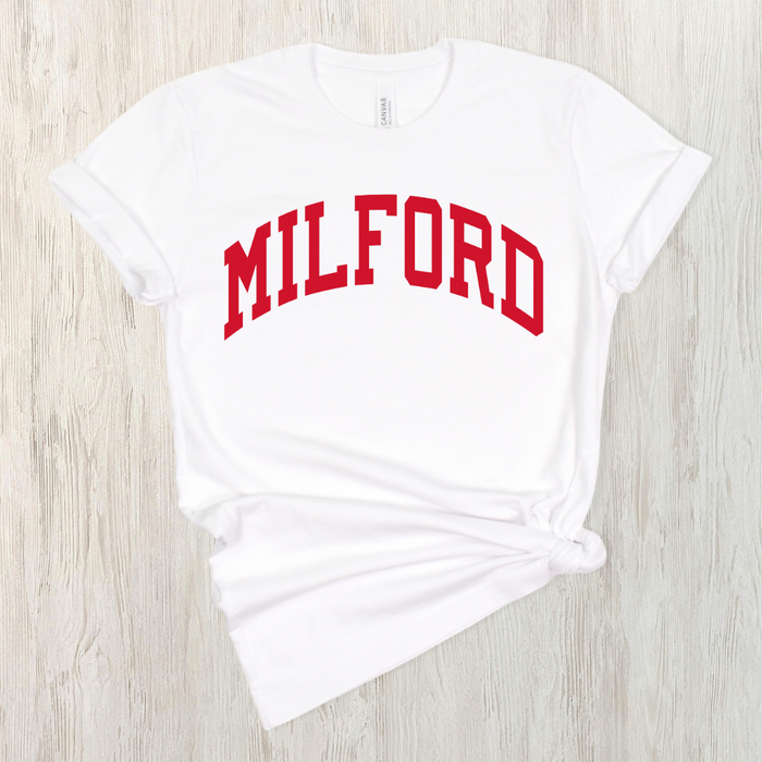 Milford Curved T-Shirt (multiple colors available)-White-Adult Small-Lemons and Limes Boutique
