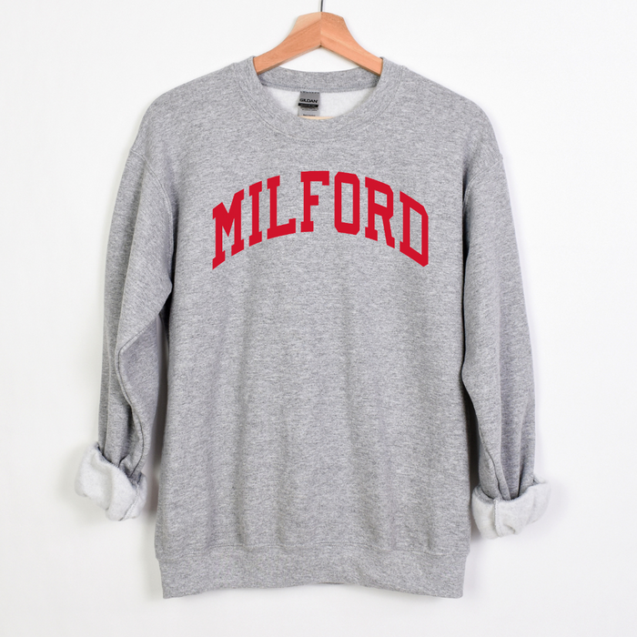 Milford Curved Sweatshirt (multiple colors)-Apparel-Grey-Small-Lemons and Limes Boutique