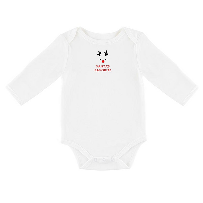 Long Sleeve Snapshirt - Santa's Favorite 6-12Mths-Lemons and Limes Boutique