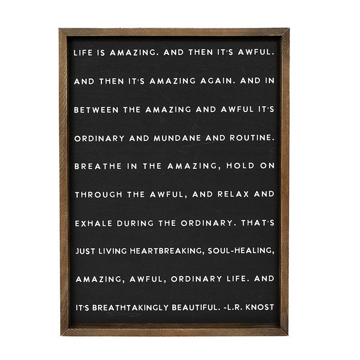 Wood Wall Art Sign - Life Is Amazing--Lemons and Limes Boutique