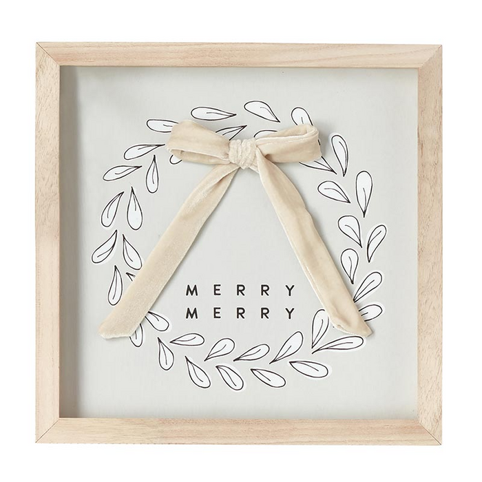 Wreath Wall Sign - Merry Merry-Lemons and Limes Boutique