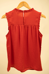 Air Flow Satin Tank in Salsa-Lemons and Limes Boutique