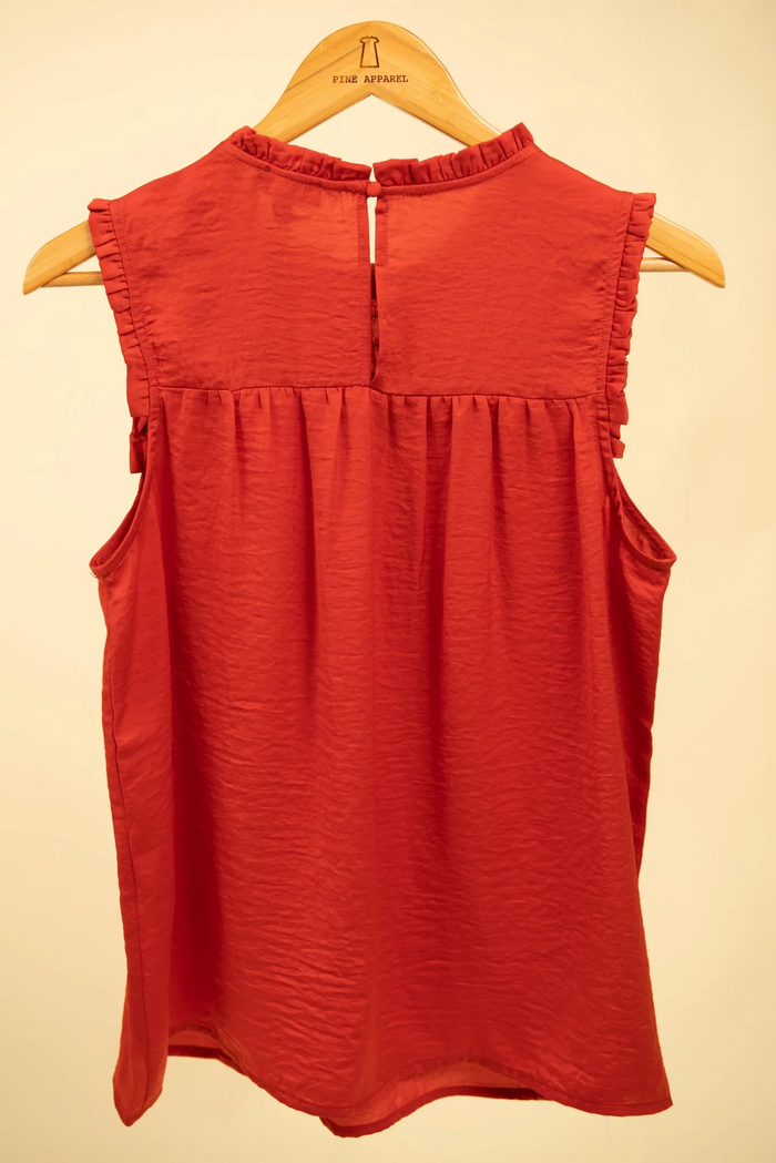 Air Flow Satin Tank in Salsa-Lemons and Limes Boutique