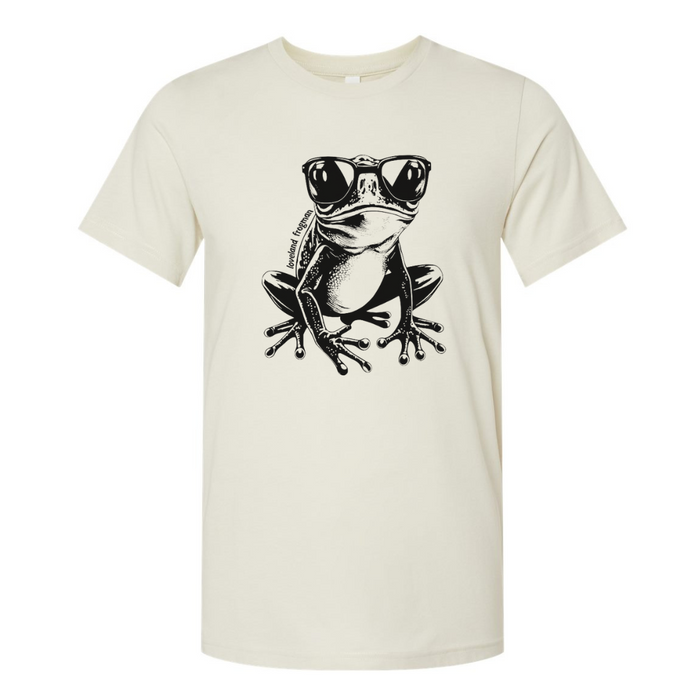 Loveland Frogman with Sunglasses T-Shirt on Oatmeal--Lemons and Limes Boutique