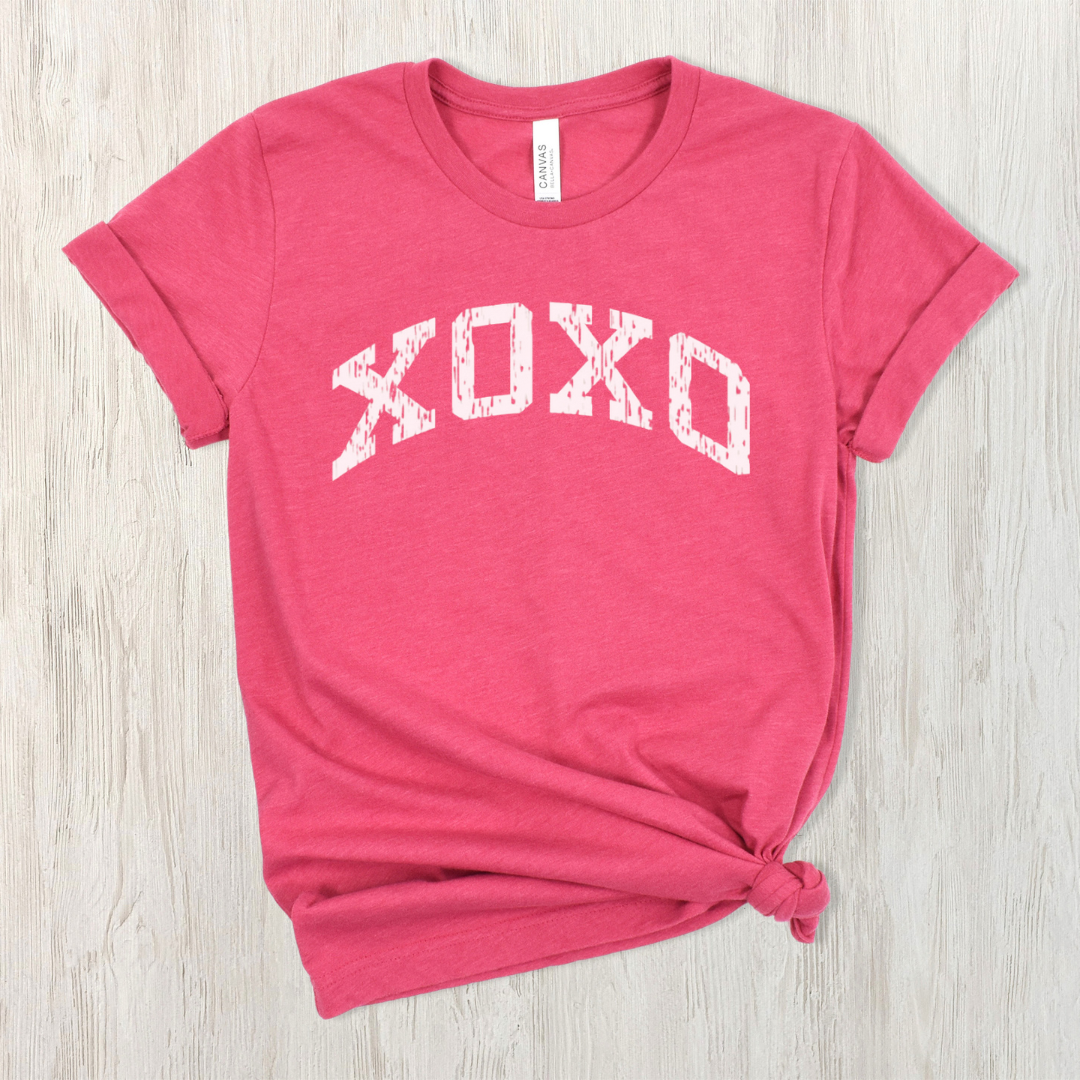 XOXO T-shirt on Heather Berry-Lemons and Limes Boutique