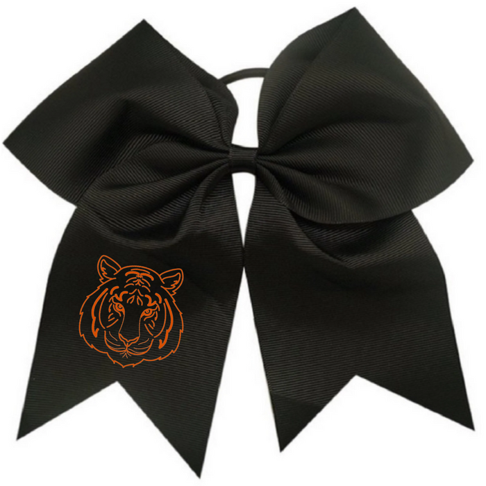 Black Bow with Orange Tiger Face-Lemons and Limes Boutique