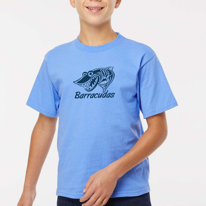 Normandy Barracuda on Blue T-Shirt- YOUTH--Lemons and Limes Boutique