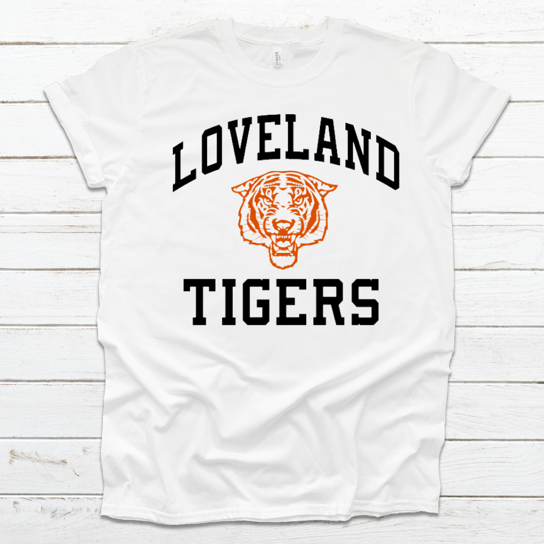 Vintage Loveland Tiger T-Shirt on White--Lemons and Limes Boutique
