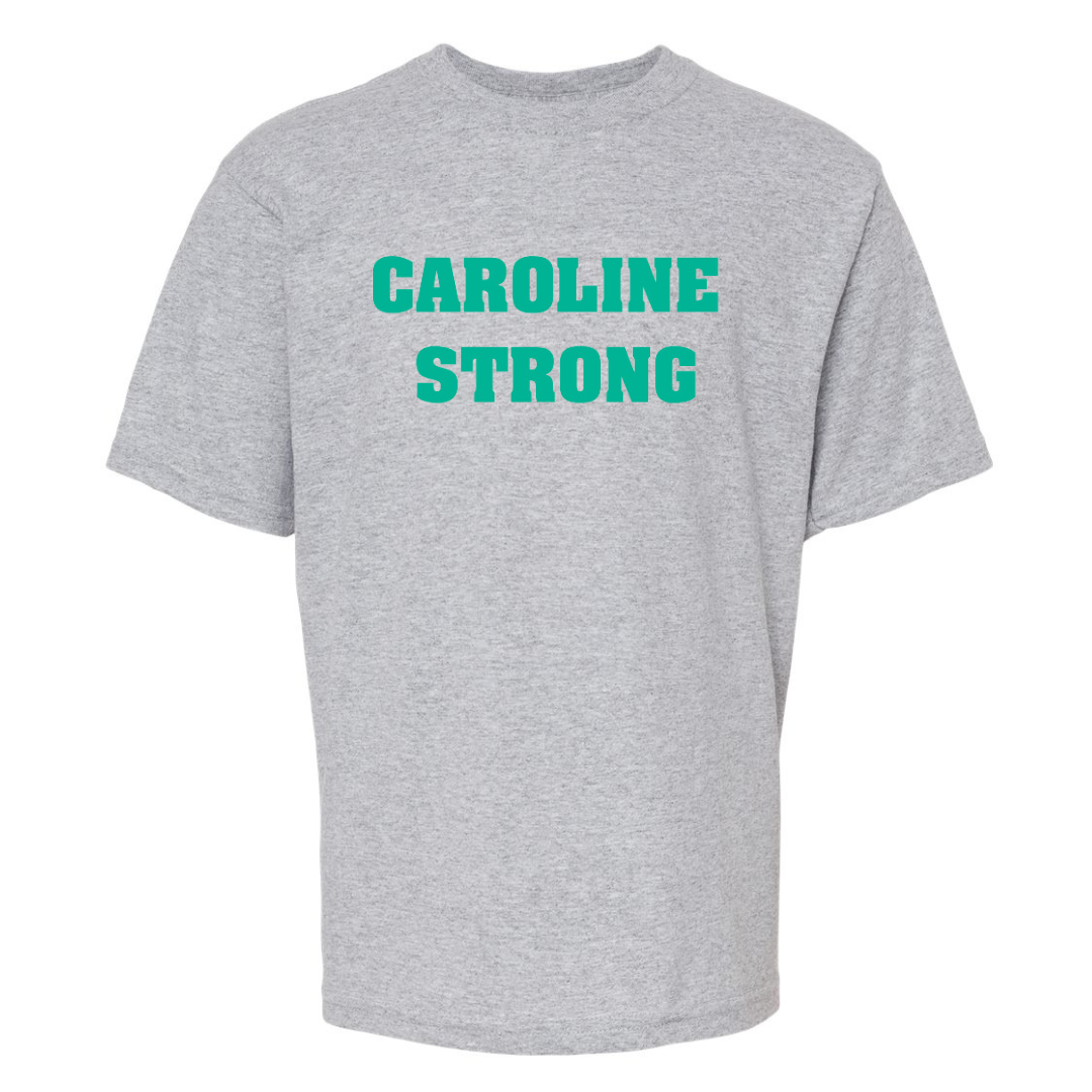 Caroline Strong T-Shirt on Athletic Gray- YOUTH--Lemons and Limes Boutique