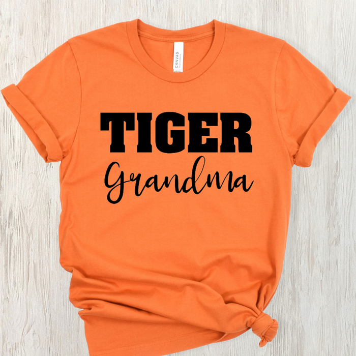 Tiger Grandma T-Shirt on Orange--Lemons and Limes Boutique