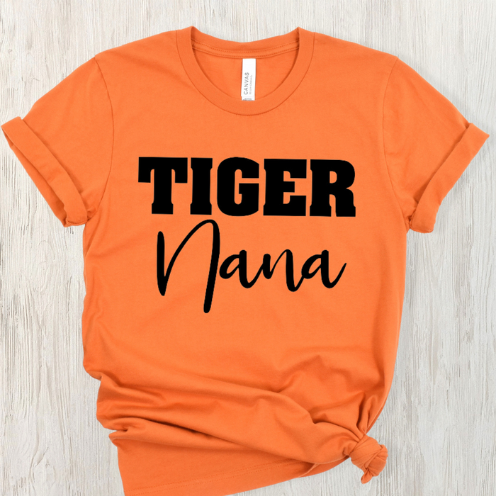 Tiger Nana T-Shirt on Orange--Lemons and Limes Boutique