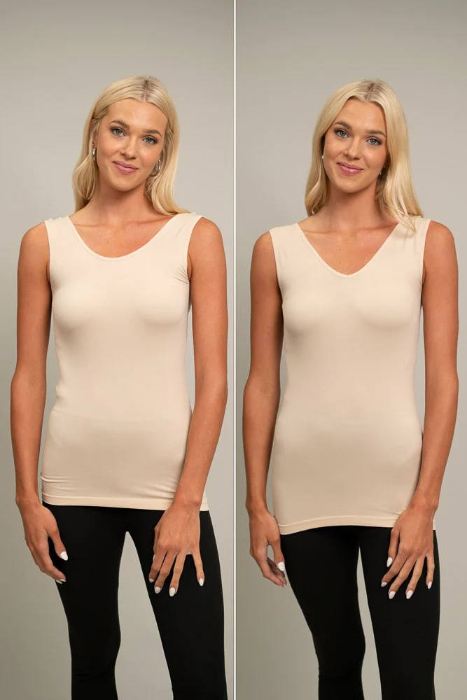 Seamless Interchangeable Tank Top in Nude--Lemons and Limes Boutique