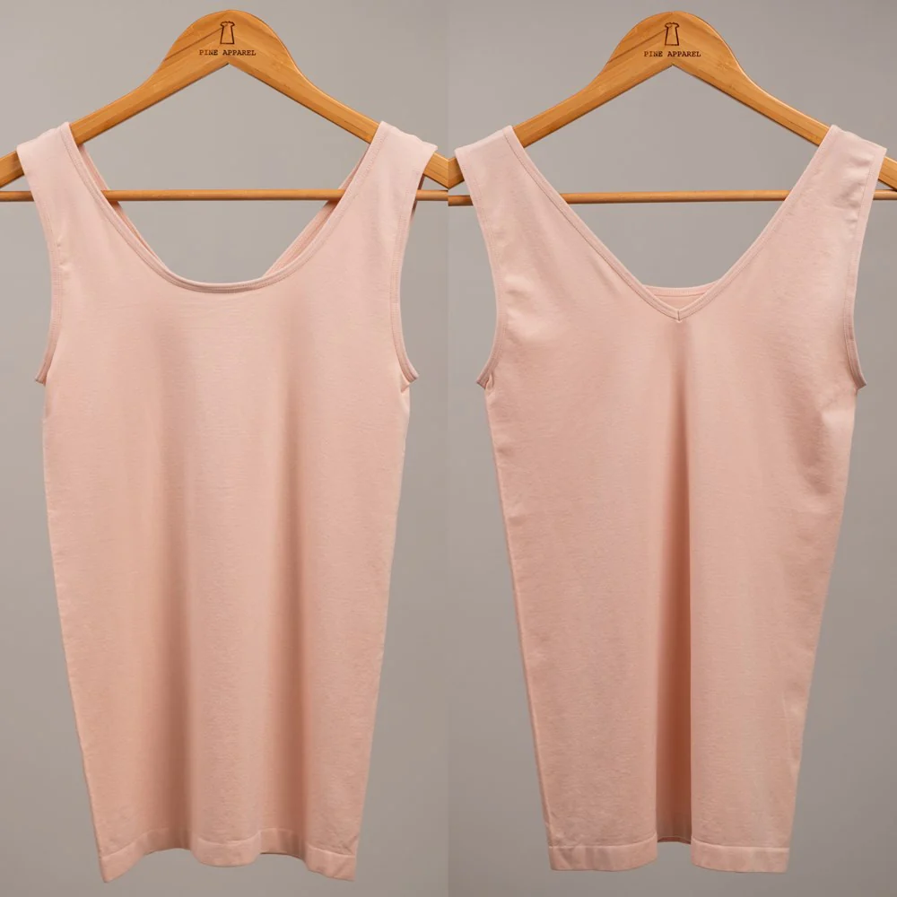 Seamless Reversible Tank Top in Pale Pink--Lemons and Limes Boutique