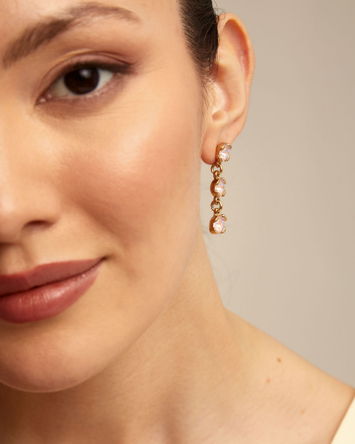 Sublime Pink Earrings in Gold--Lemons and Limes Boutique