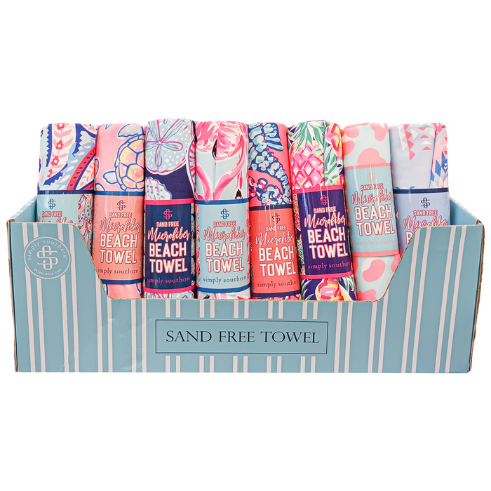 Simply Southern Beach Towel in Paisley Blue-Lemons and Limes Boutique
