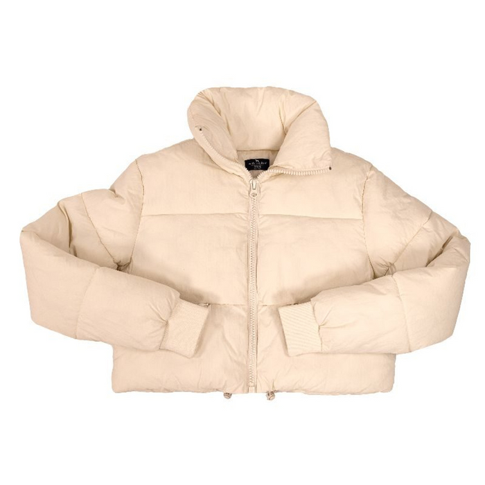 Women's Puffy Jacket in Cream-Lemons and Limes Boutique