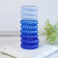 Pretty Pony Hair Coil 9 Piece Set in Clear Box-Blue-Lemons and Limes Boutique