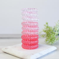 Pretty Pony Hair Coil 9 Piece Set in Clear Box-Pink-Lemons and Limes Boutique