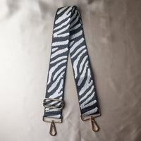 White Tiger Striped Purse Strap--Lemons and Limes Boutique