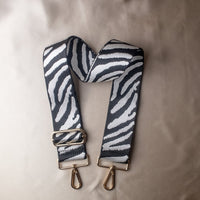 White Tiger Striped Purse Strap--Lemons and Limes Boutique