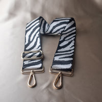 White Tiger Striped Purse Strap--Lemons and Limes Boutique