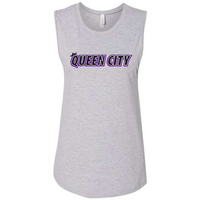 Queen City Crown Tank - Unisex Youth and Adult-Women's Small-Heather Athletic Grey-Lemons and Limes Boutique