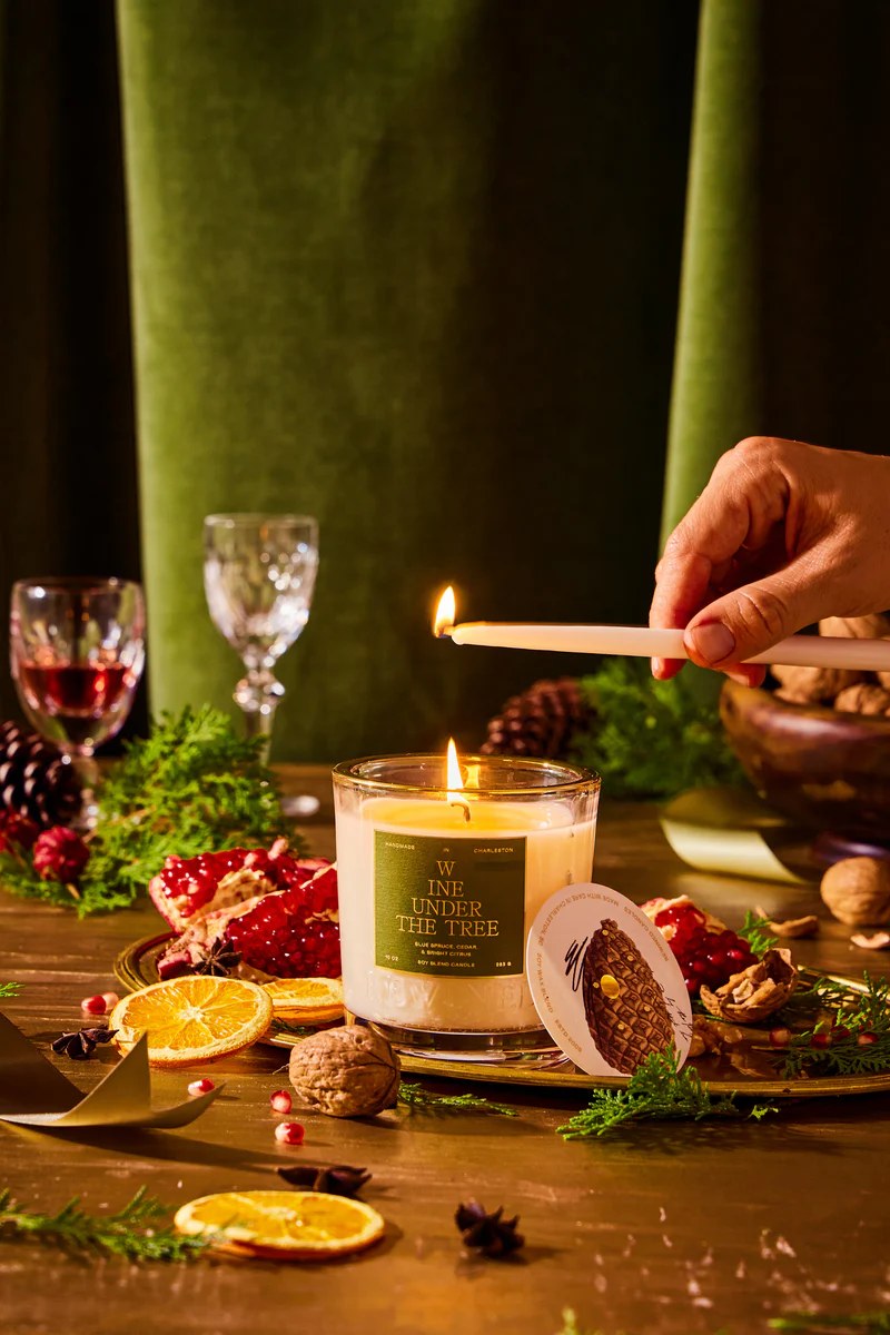 Wine Under the Tree 14oz. Candle by Rewined--Lemons and Limes Boutique