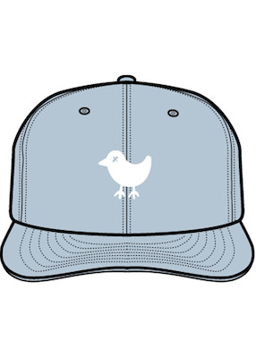 Birdie Snapback Hat in Baby Blue