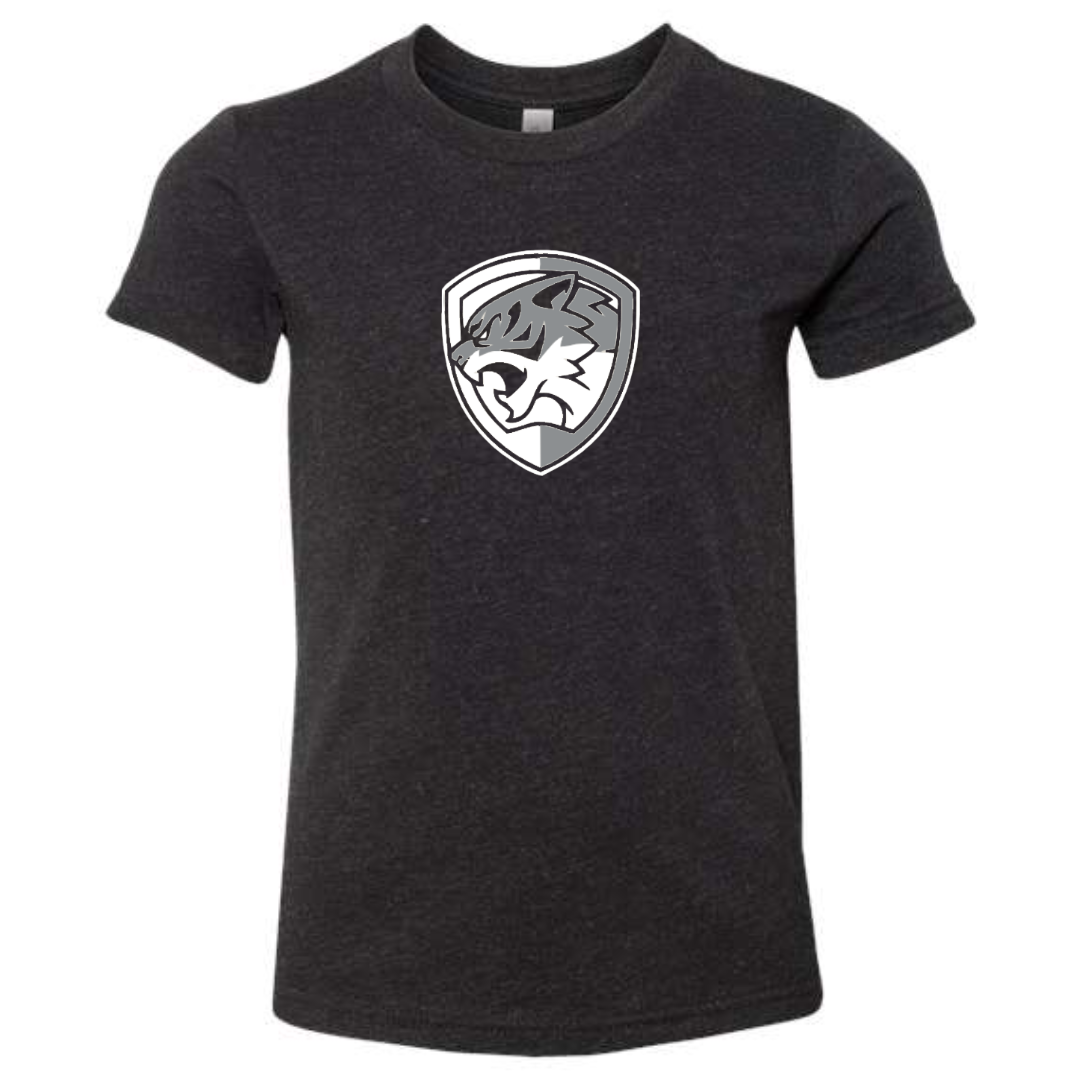 Silvercat Two Color Logo T-Shirt on Heather Black-YOUTH-Lemons and Limes Boutique