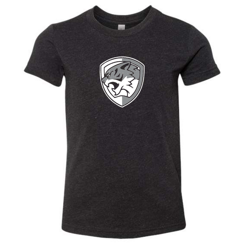 Silvercat Two Color Logo T-Shirt on Heather Black-YOUTH-Lemons and Limes Boutique