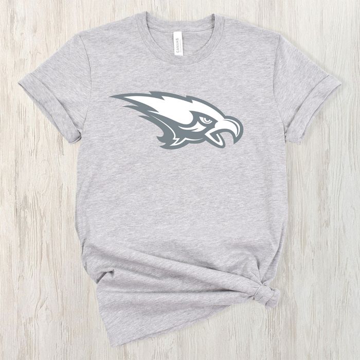 Silverhawk Two Color Logo on Short Sleeve Tee - Adult-Athletic Grey-XSmall-Lemons and Limes Boutique