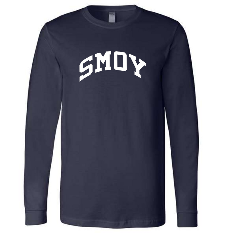 Curved SMOY on Long Sleeve-Adult-XSmall-Navy-Lemons and Limes Boutique