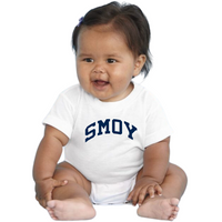 SMOY Navy Short Sleeve Body Suit on White--Lemons and Limes Boutique