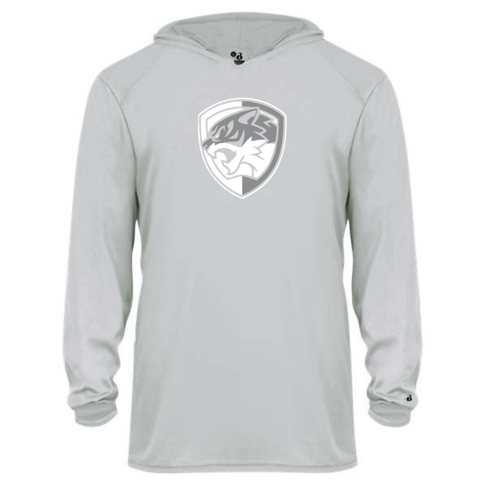 Silvercats 2 Color Performance Hoodie on Silver