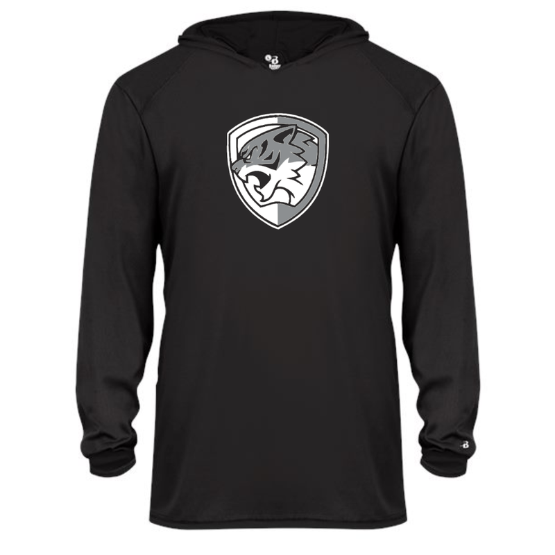Silvercats 2 Color Performance Hoodie on Black-Lemons and Limes Boutique