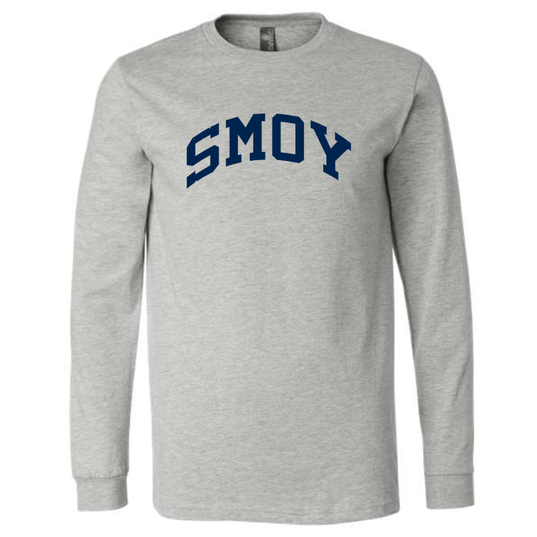 Curved SMOY on Long Sleeve-Adult-XSmall-Athletic Gray-Lemons and Limes Boutique