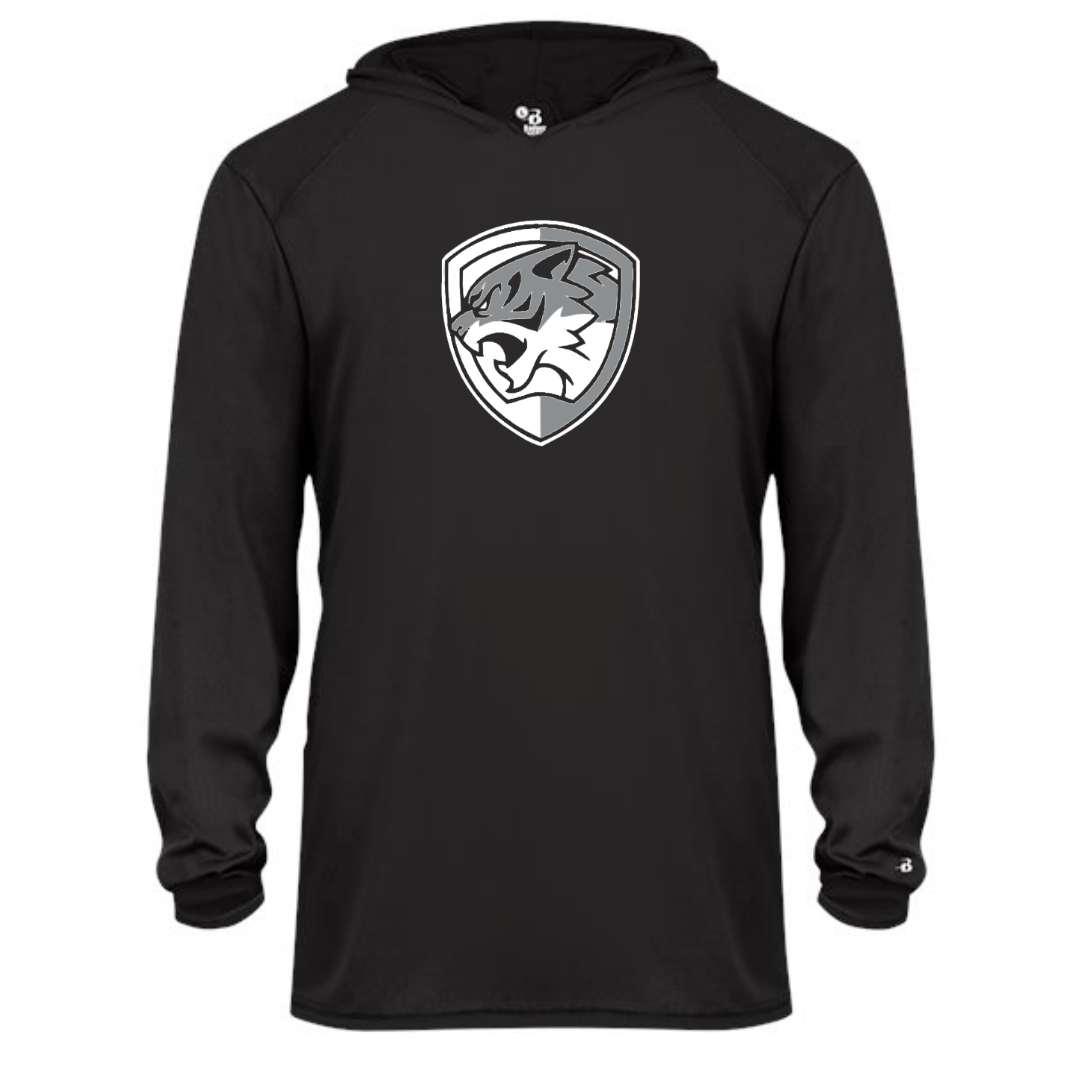 Silvercats 2 Color Performance Hoodie on Black-YOUTH-Lemons and Limes Boutique