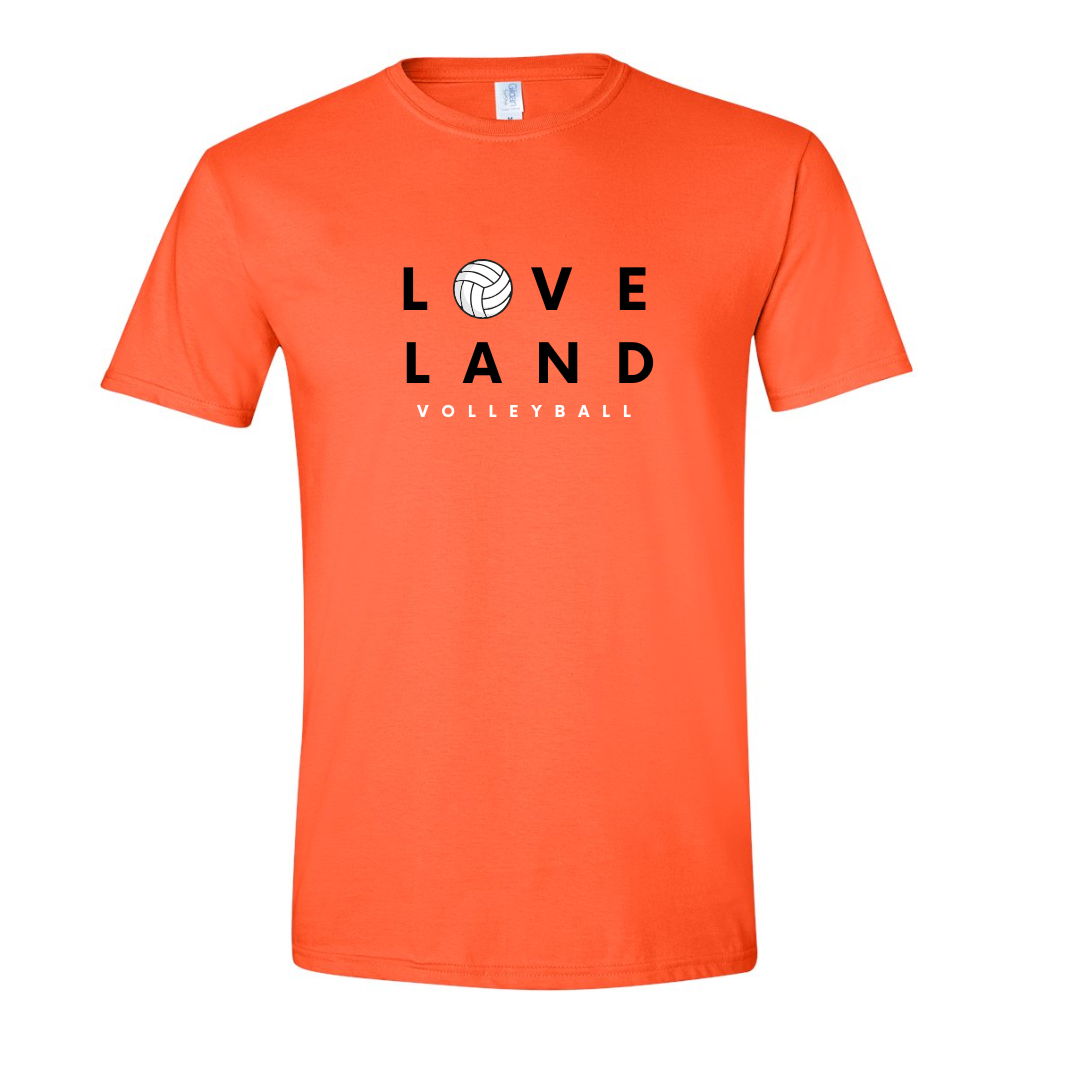 Loveland Volleyball T-Shirt on Orange