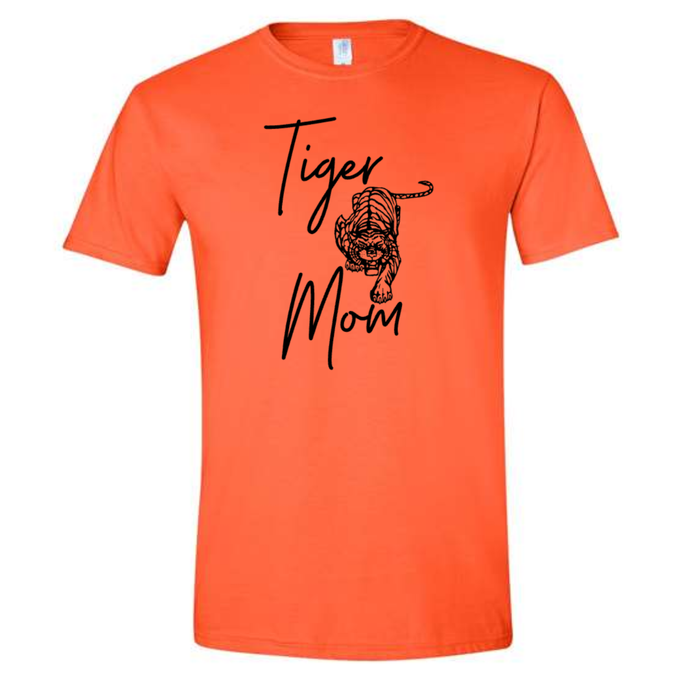 Tiger Mom Graphic Tee on Orange